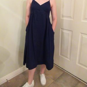 Navy Gap XSmall Sundress 100% cotton POCKETS